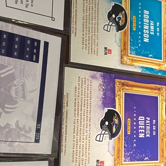 MISSCUT ROOKIE CARD ERROR LOT 2020 PANINI CHRONICLES - Justin Jefferson, Queen - Picture 4 of 10